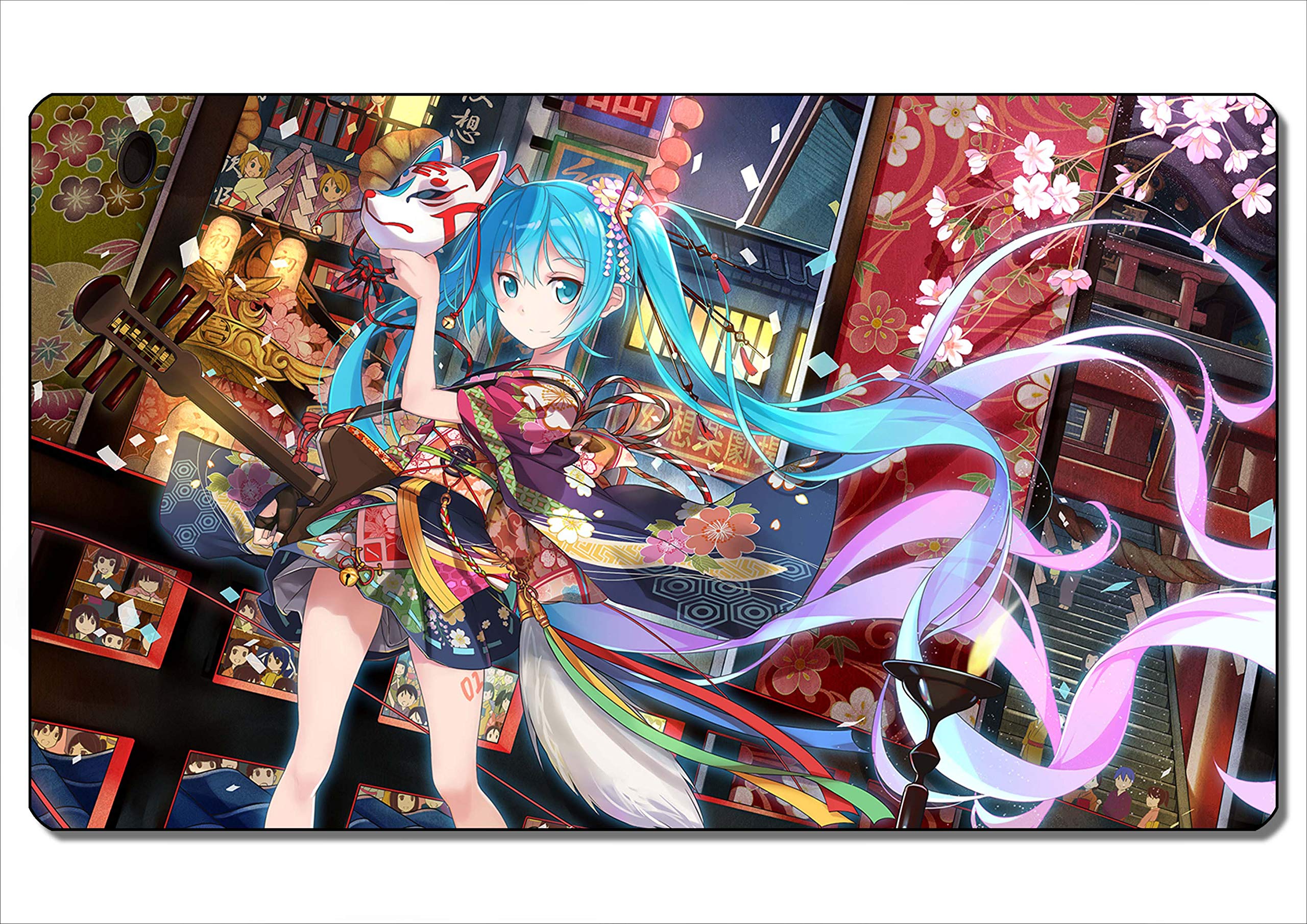 Amazon | ○プレイマット マウスパット TCG万能 ☆『初音ミク 浴衣
